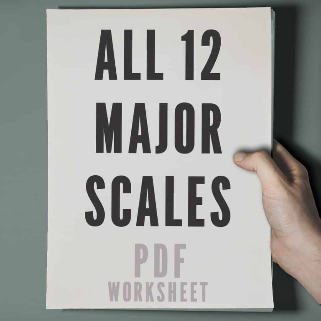 All 12 Major Scales - PDF Worksheet